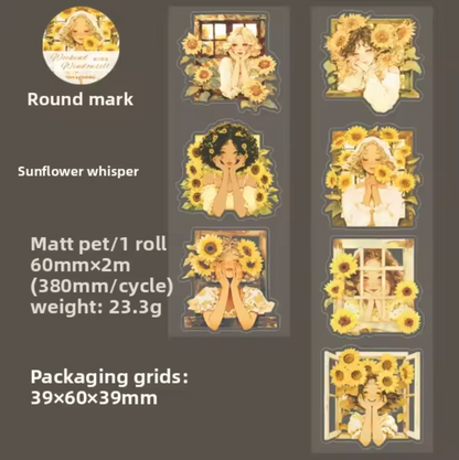 Rollo de stickers Monitas & ventanas