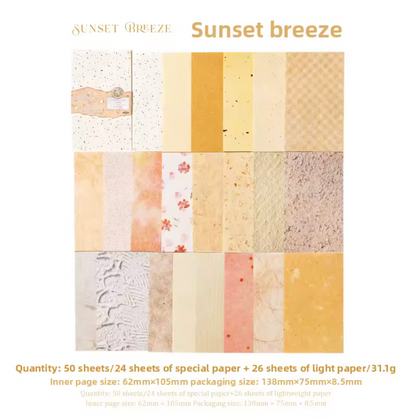 50 Papeles de colores - Varias texturas