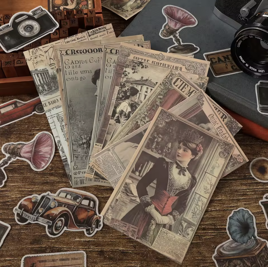 Kit de 200 piezas, papeles, recortes & stickers