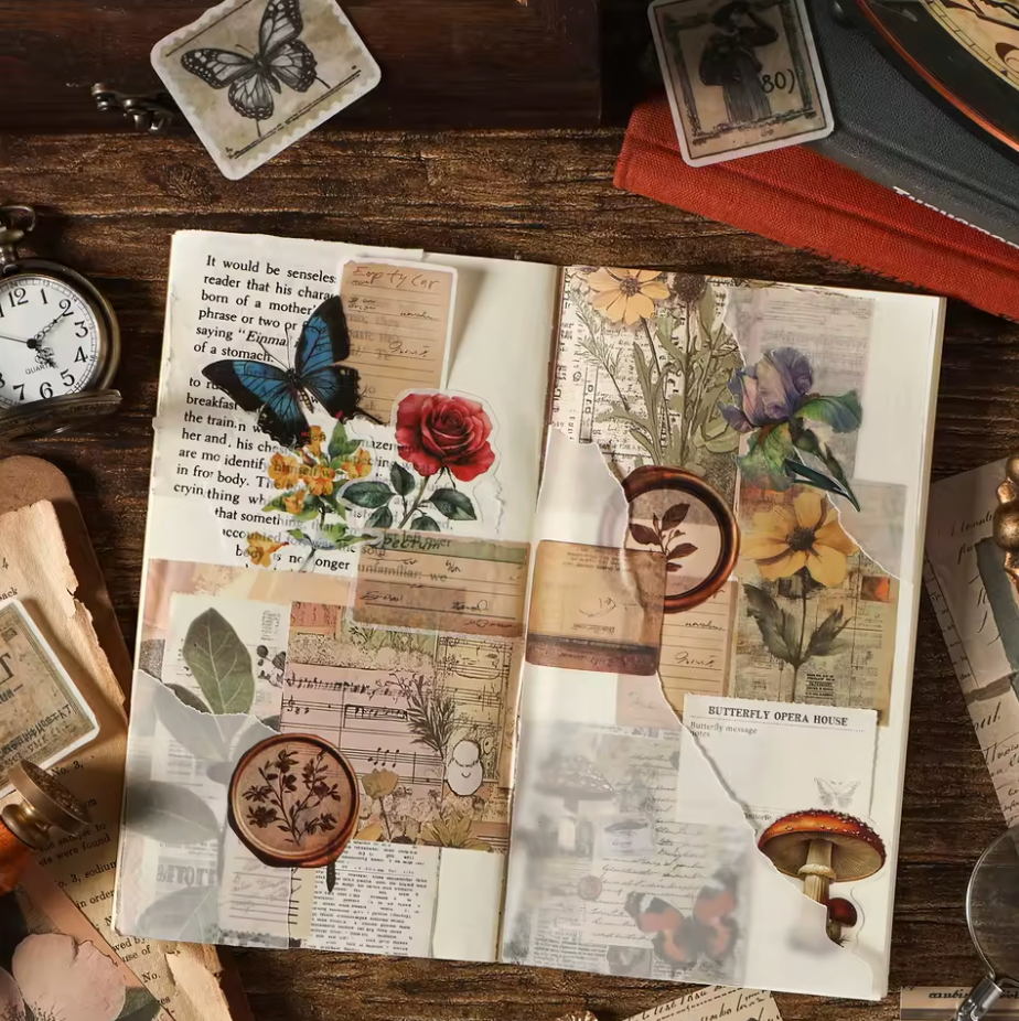 Kit de 200 piezas, papeles, recortes & stickers