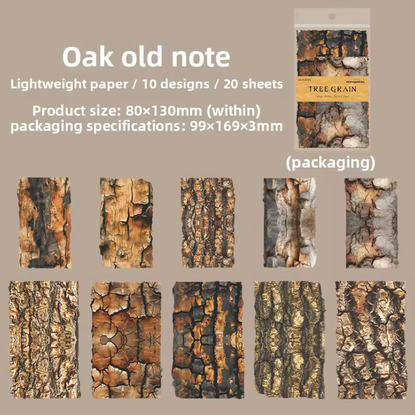 20 Papeles Corteza de arboles