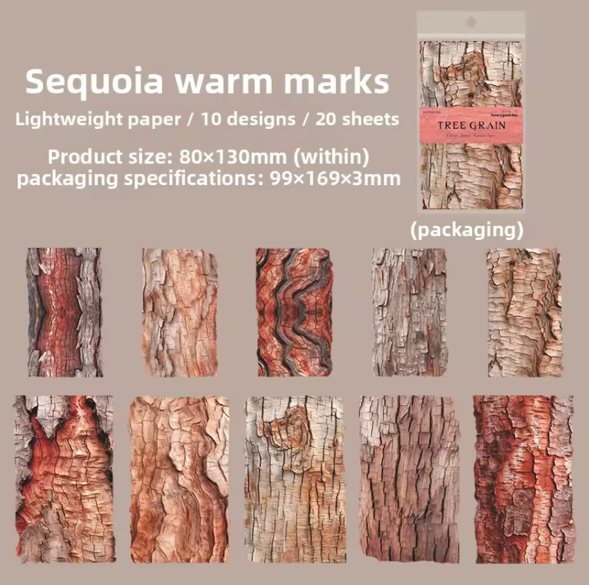 20 Papeles Corteza de arboles