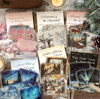 15 Stickers Grandes Invierno Alta calidad