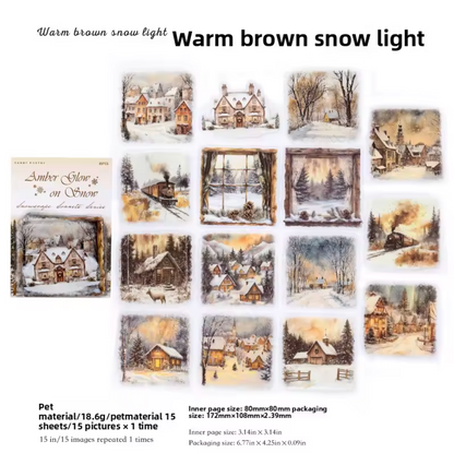 15 Stickers Grandes Invierno Alta calidad