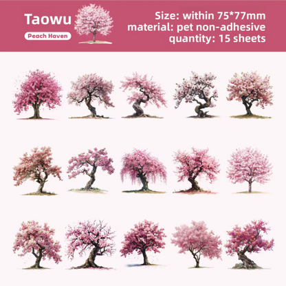 15 Stickers Arboles Estaciones