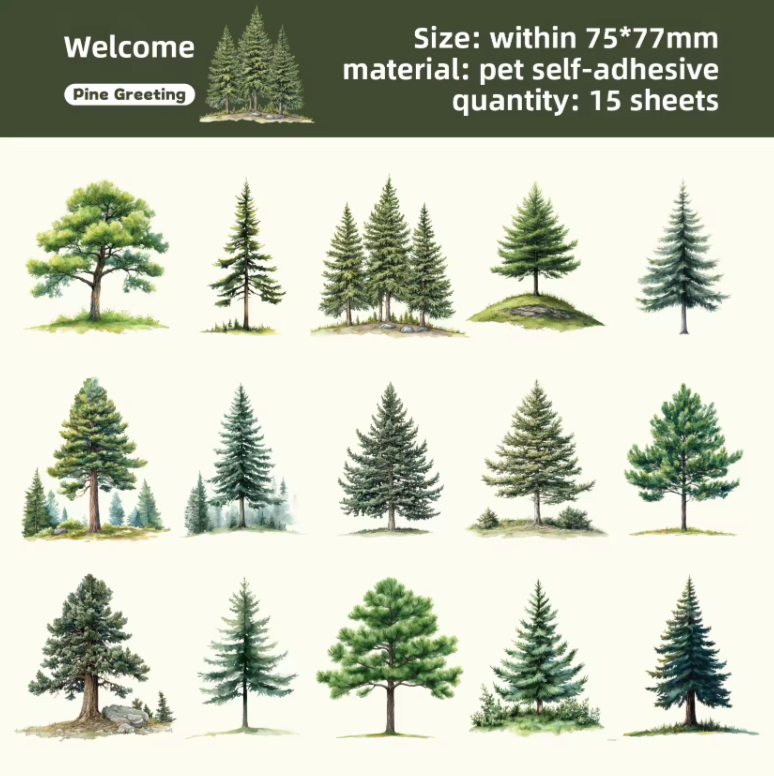 15 Stickers Arboles Estaciones