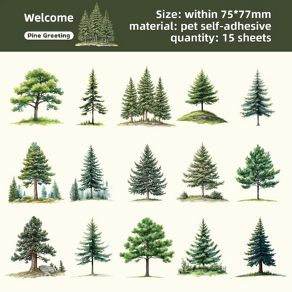 15 Stickers Arboles Estaciones