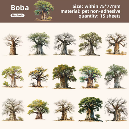 15 Stickers Arboles Estaciones