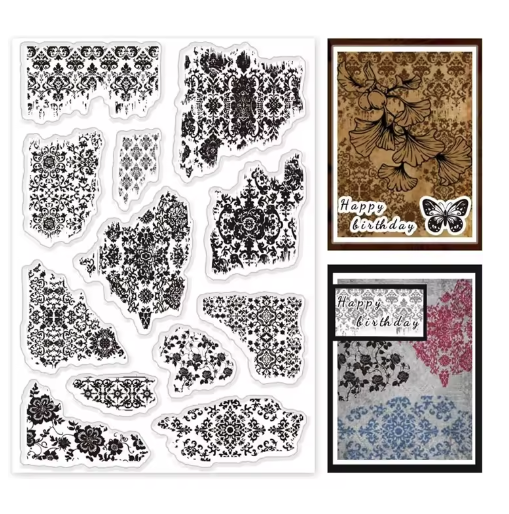 Sellos de silicon patrones textura vintage