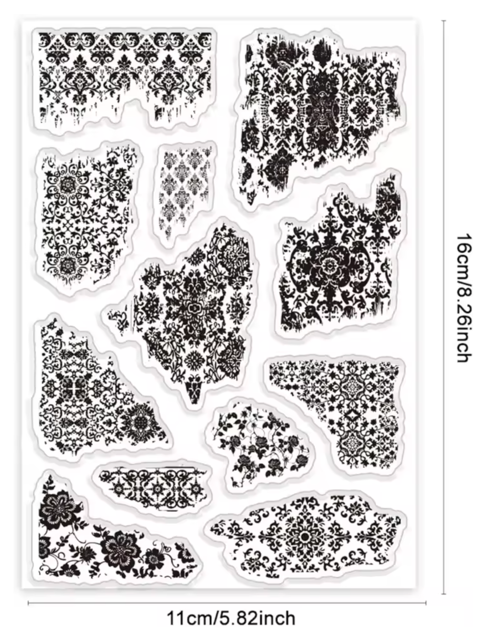 Sellos de silicon patrones textura vintage