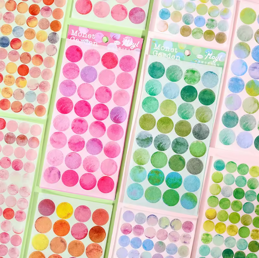 6 Hojas de Stickers - Puntitos