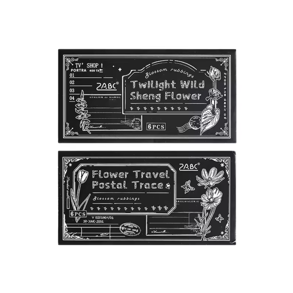 6 Sellos de madera Flores