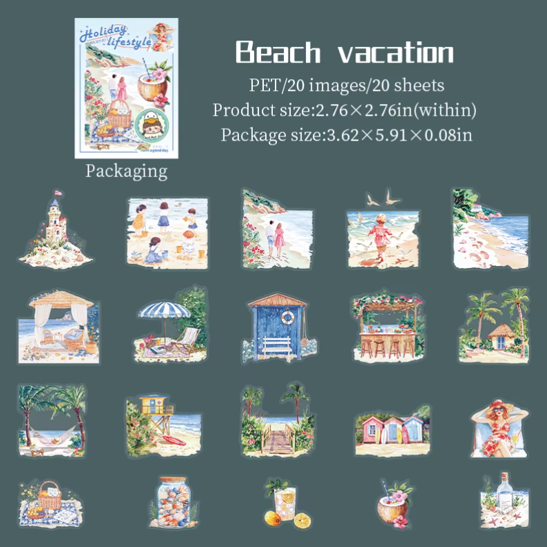 20 Stickers Holidays Lifestyle