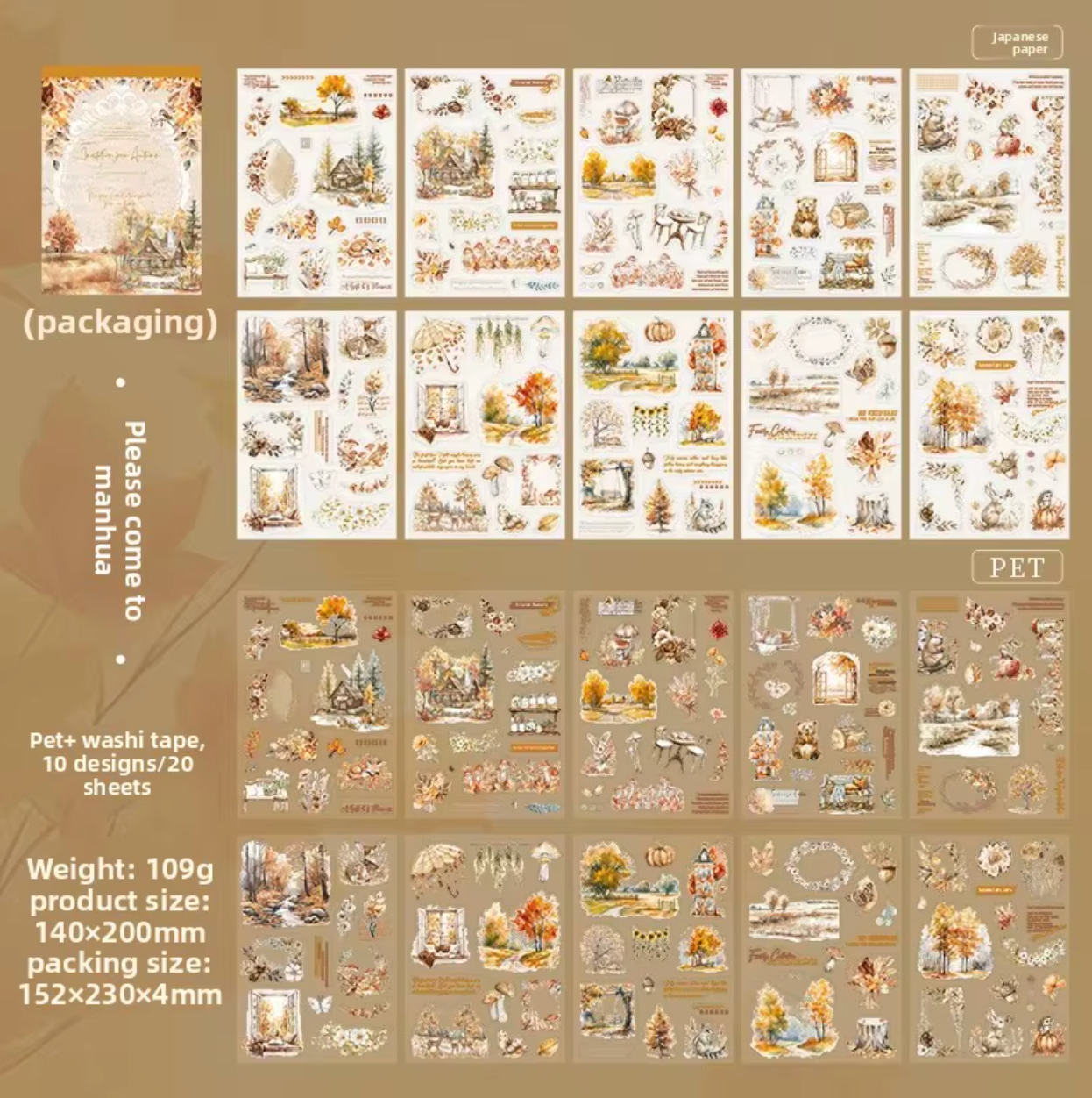 Libro de Stickers Grande Autumn