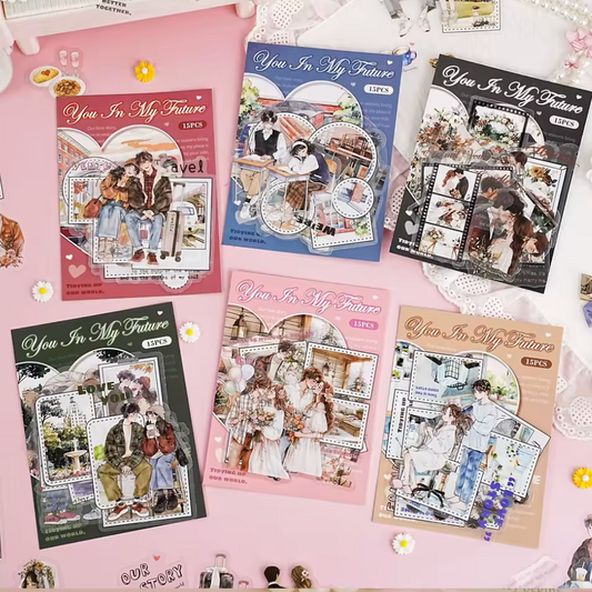 15 Stickers Parejas Amor