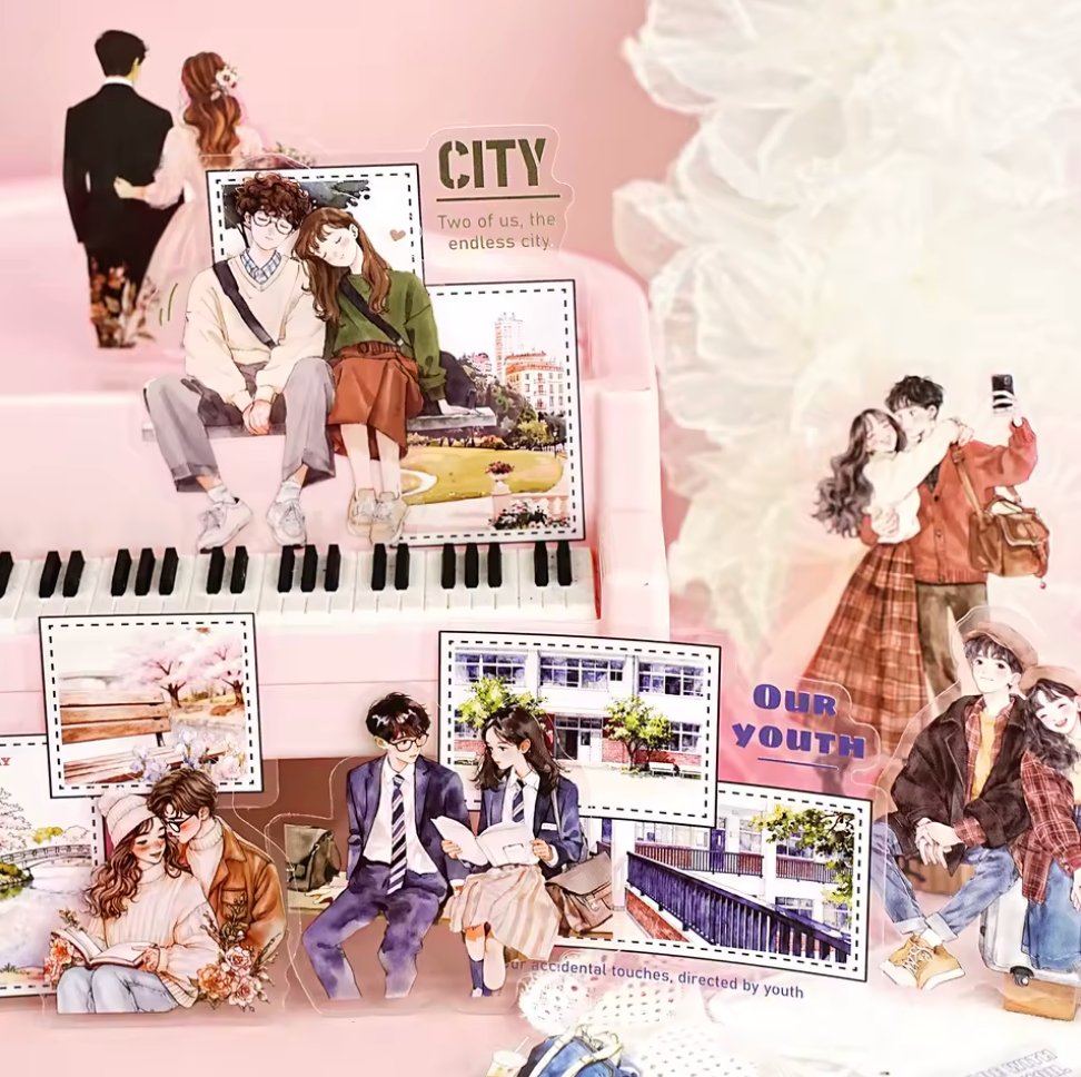 15 Stickers Parejas Amor