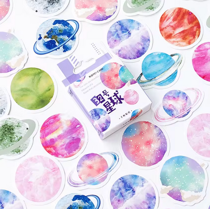 Cajita de Stickers Planetas