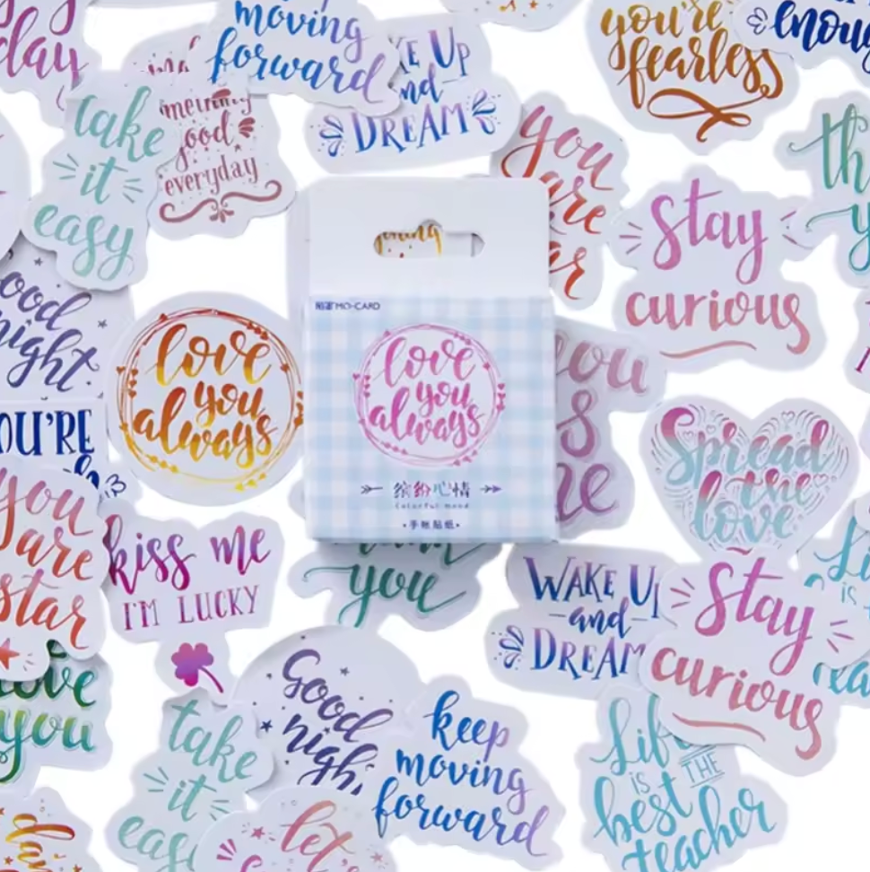Cajita de Stickers Love you always