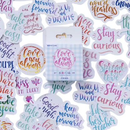 Cajita de Stickers Love you always
