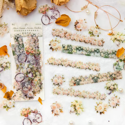 30 Stickers Tiras de flores