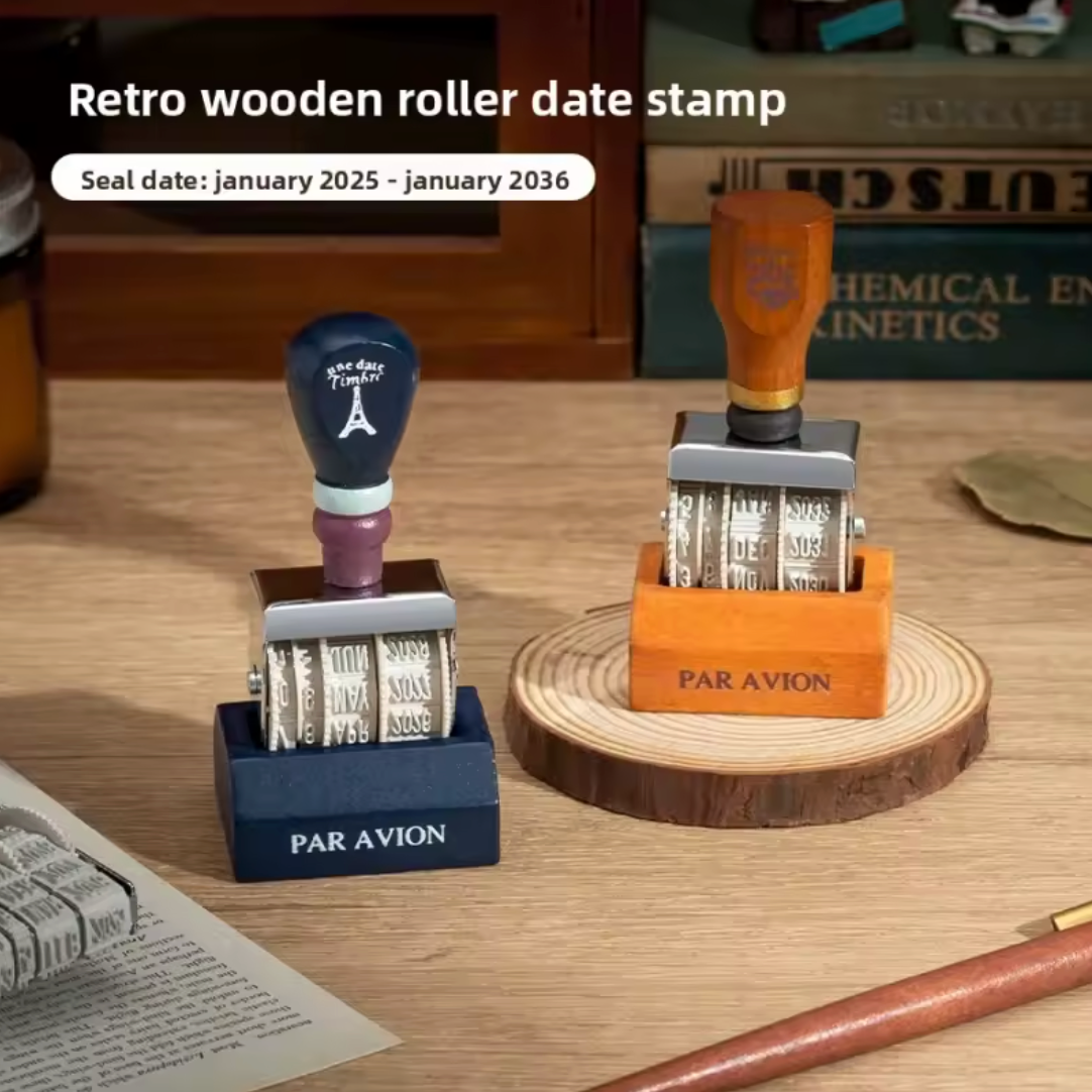 Sello de madera - Fechas