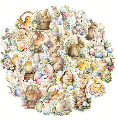50 Stickers Vinil Pascua - 2 opciones