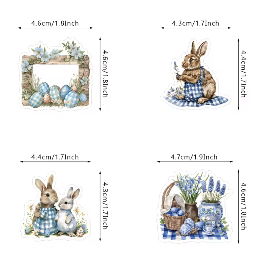 50 Stickers Vinil Pascua - 2 opciones