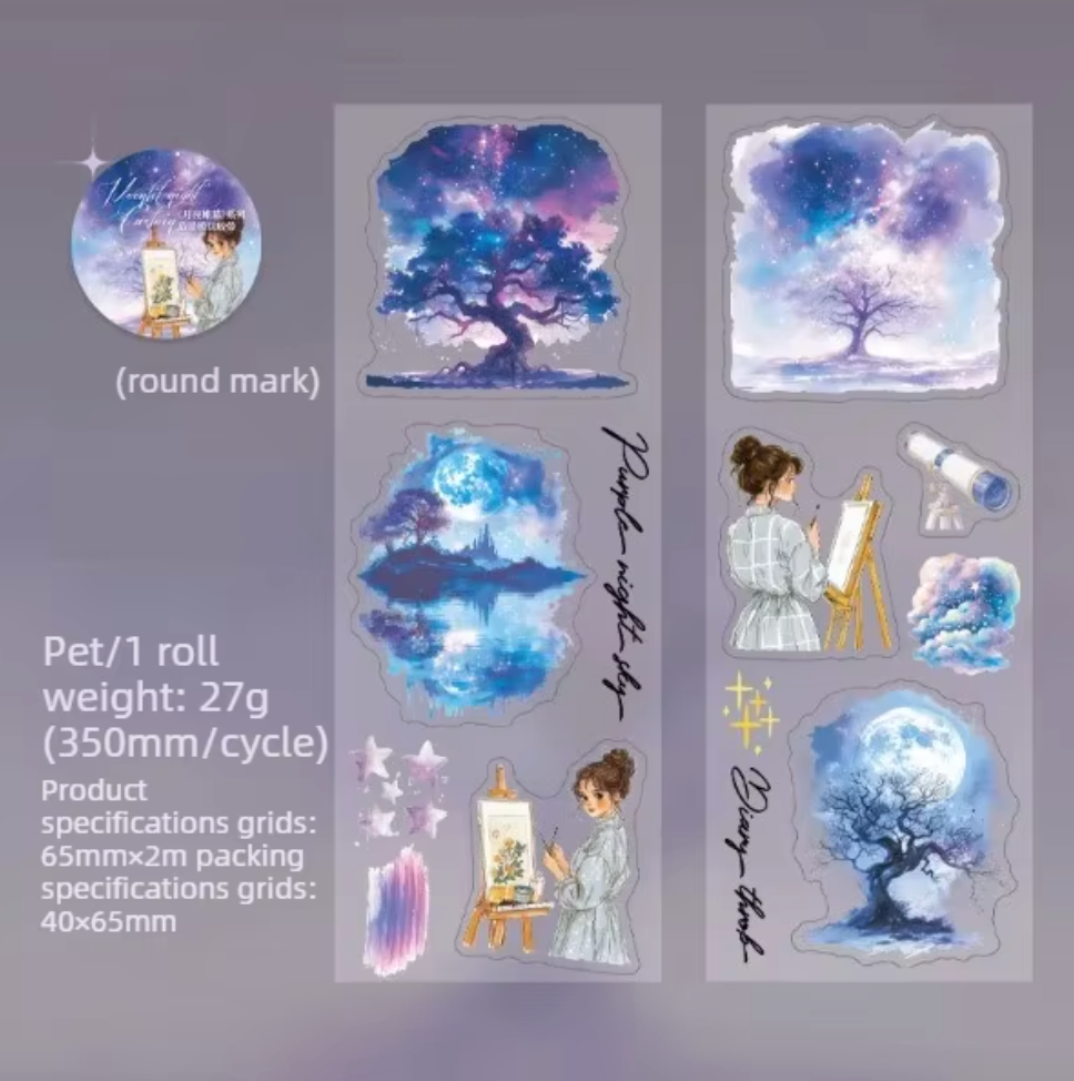 Rollo de stickers Noches estrelladas