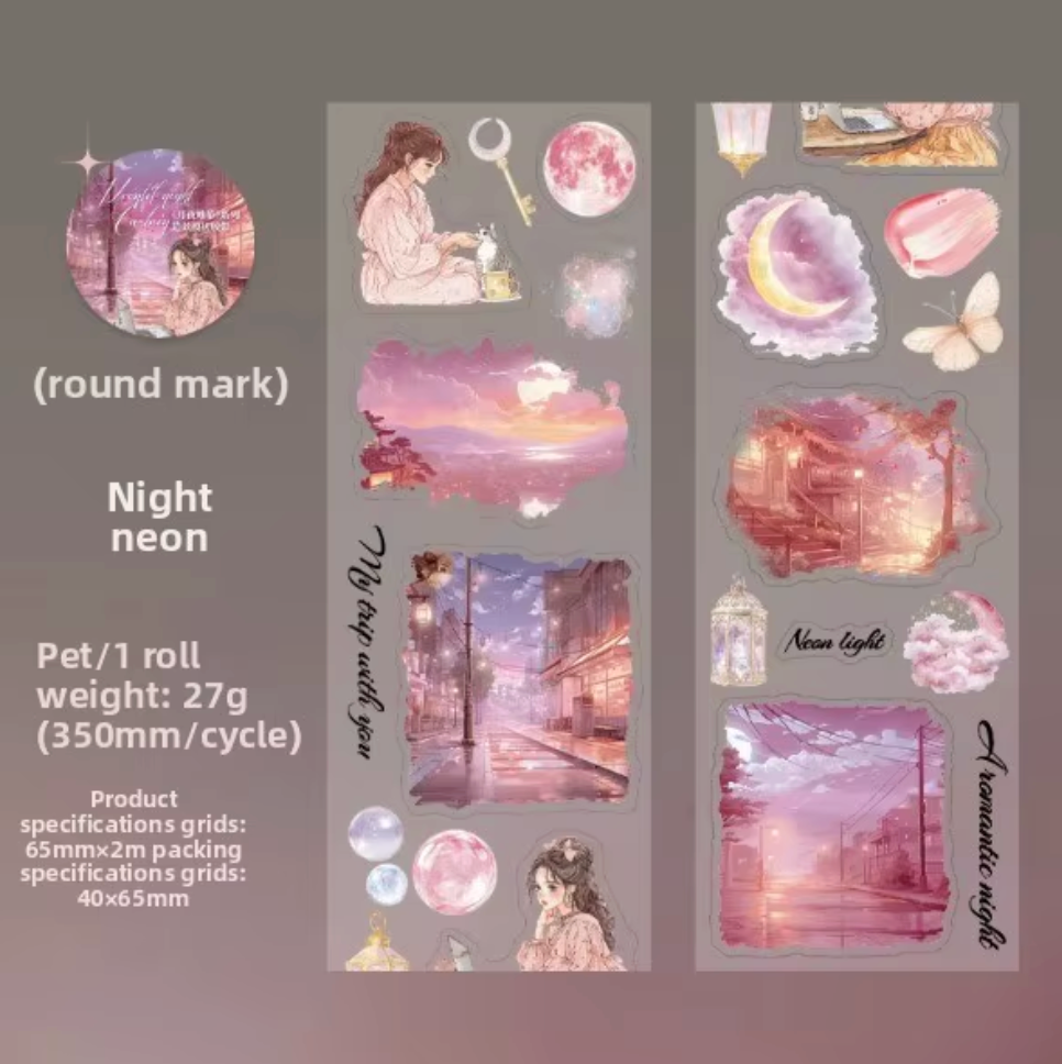 Rollo de stickers Noches estrelladas
