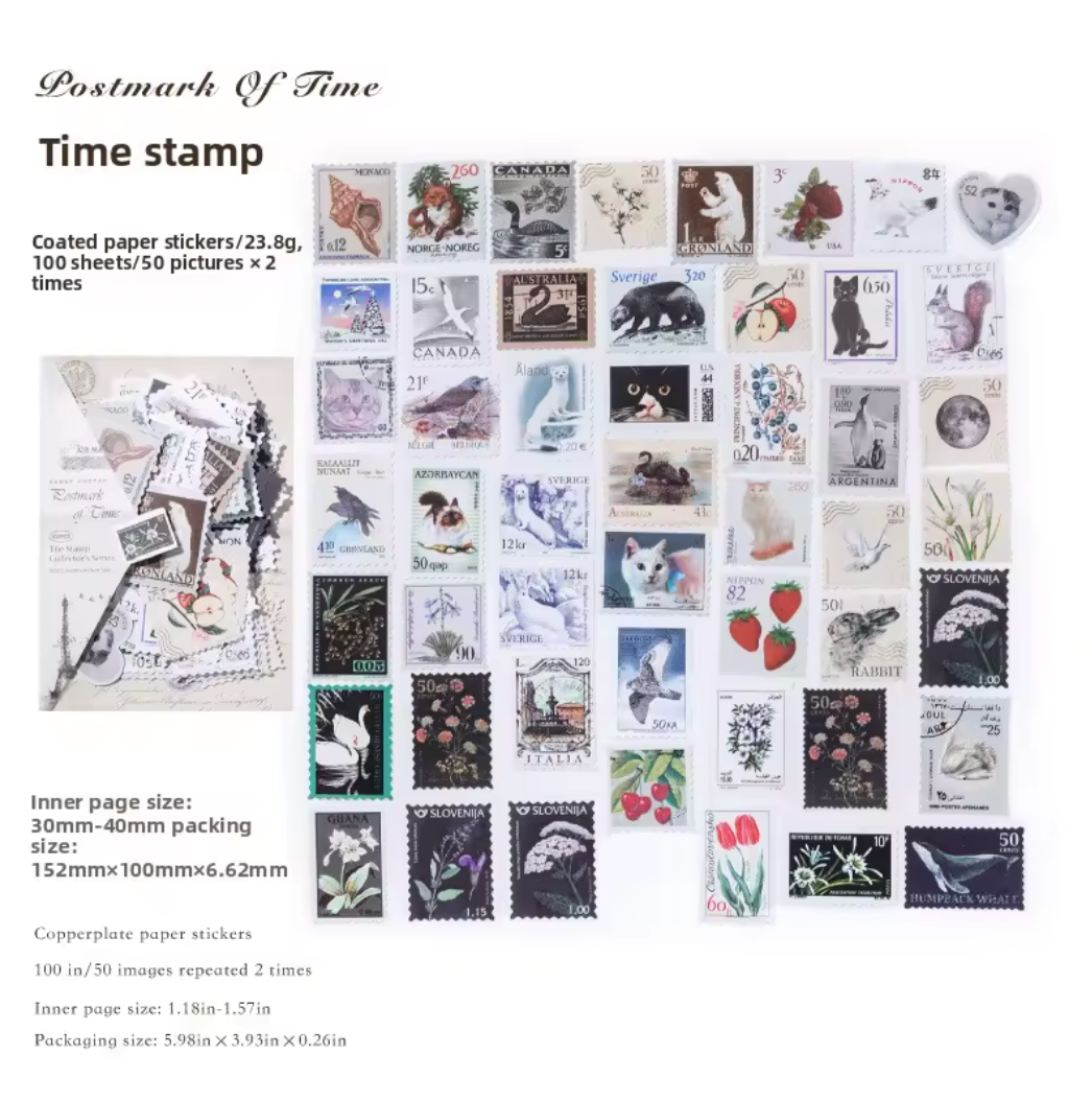 100 Stickers timbres