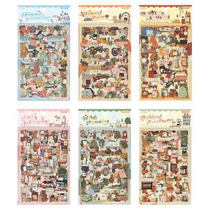 4 Hojas de Stickers Chiquitos