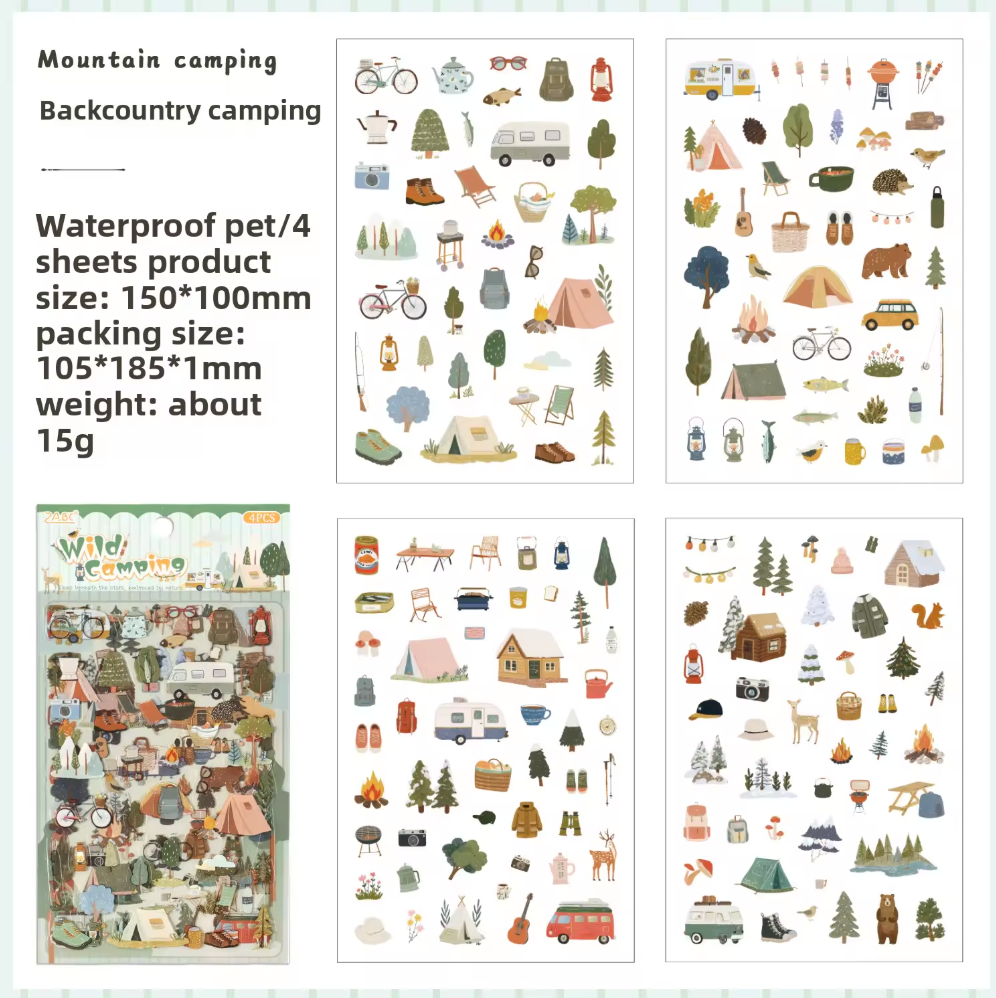 4 Hojas de Stickers Chiquitos