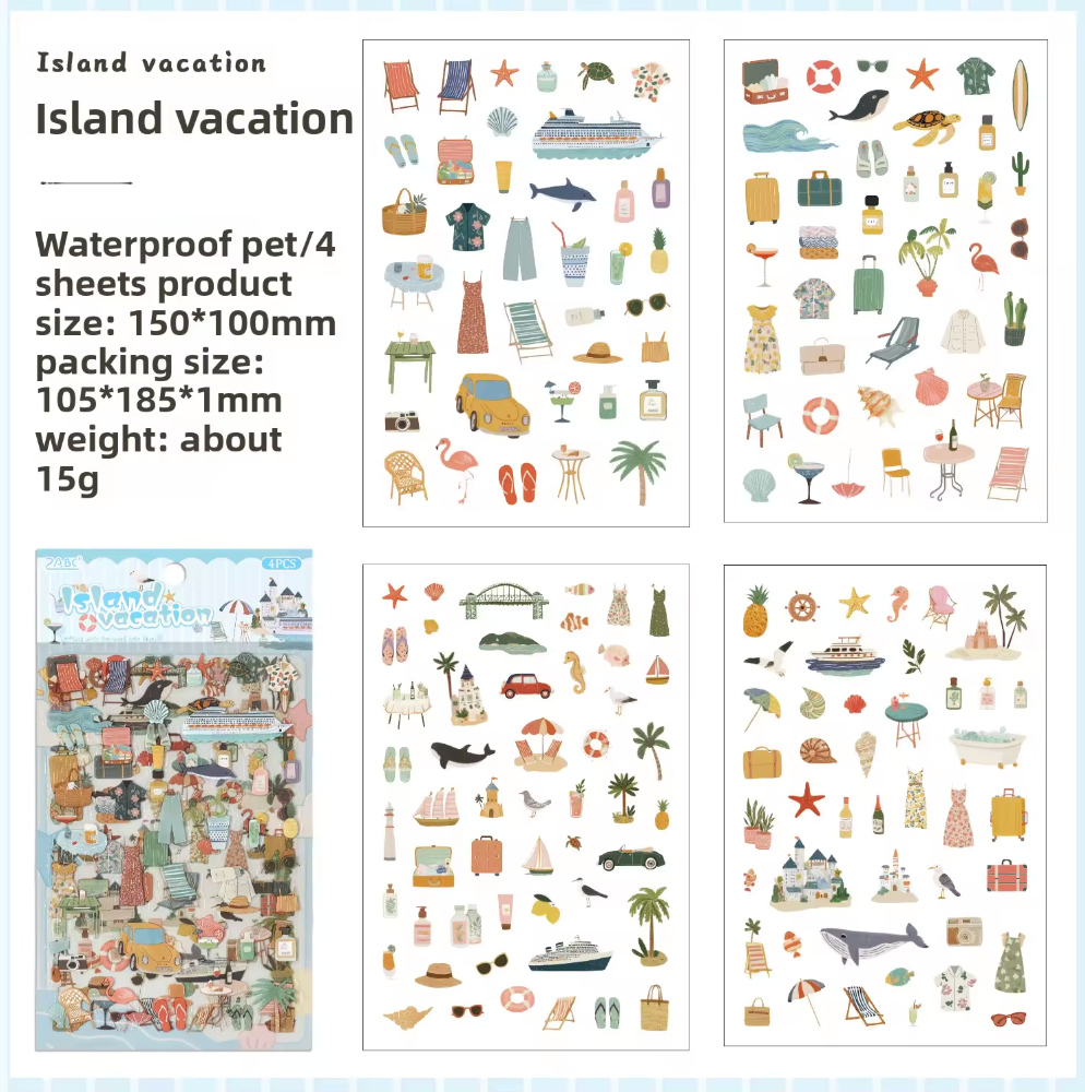 4 Hojas de Stickers Chiquitos