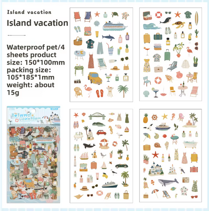 4 Hojas de Stickers Chiquitos