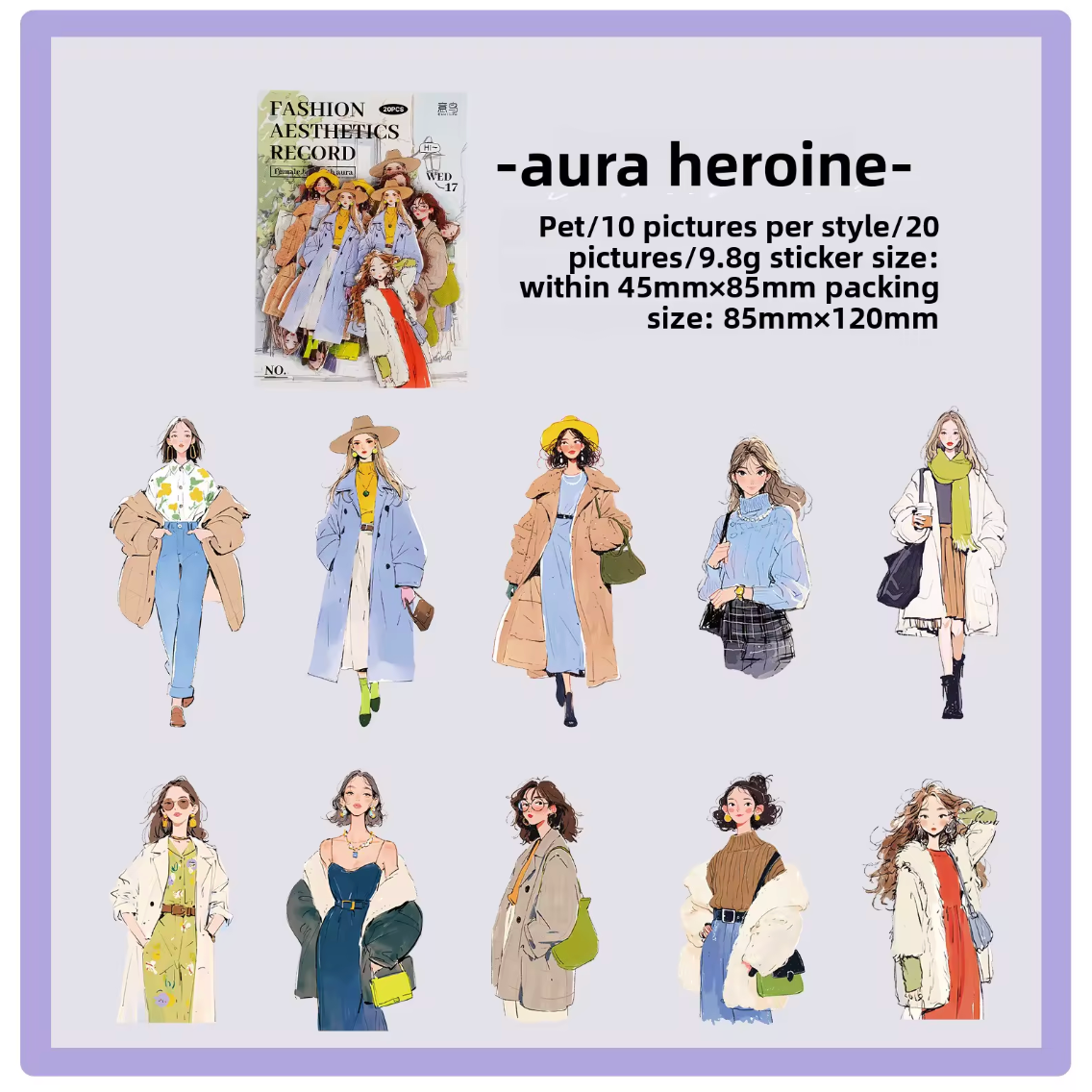 20 Stickers Monitas Bonitas