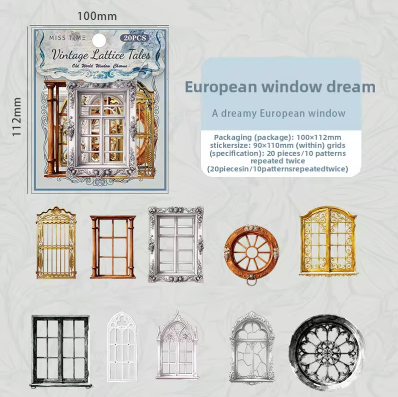 20 Stickers Ventanas & Puertas