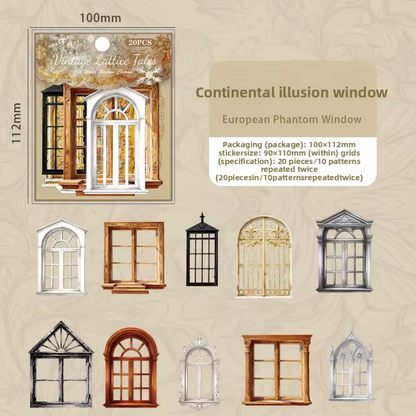 20 Stickers Ventanas & Puertas