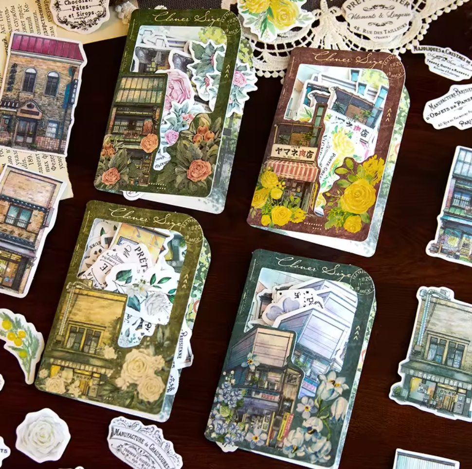 45 Stickers Tiendita de flores