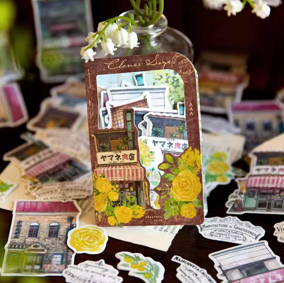 45 Stickers Tiendita de flores