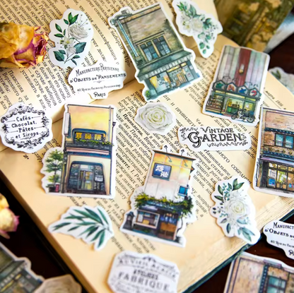 45 Stickers Tiendita de flores