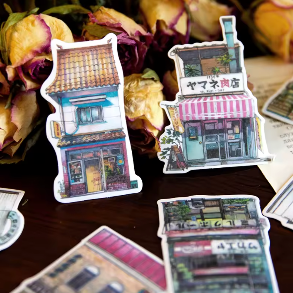 45 Stickers Tiendita de flores