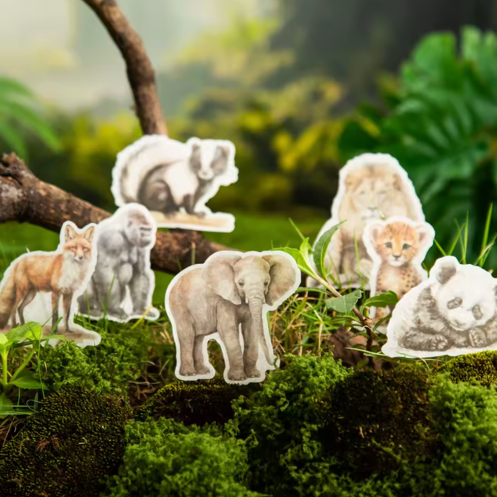 50 Stickers Animales Salvajes