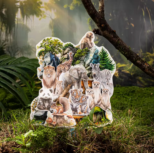 50 Stickers Animales Salvajes