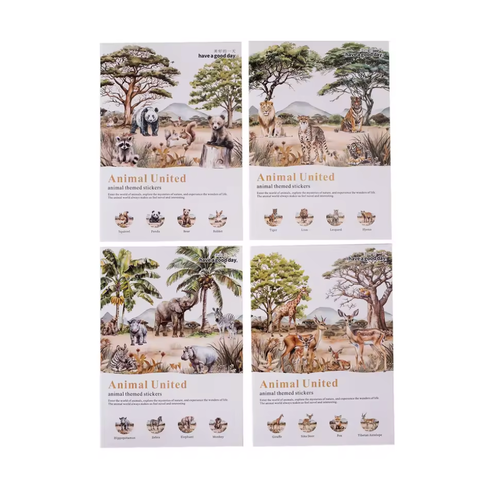 50 Stickers Animales Salvajes