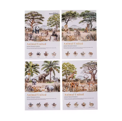 50 Stickers Animales Salvajes
