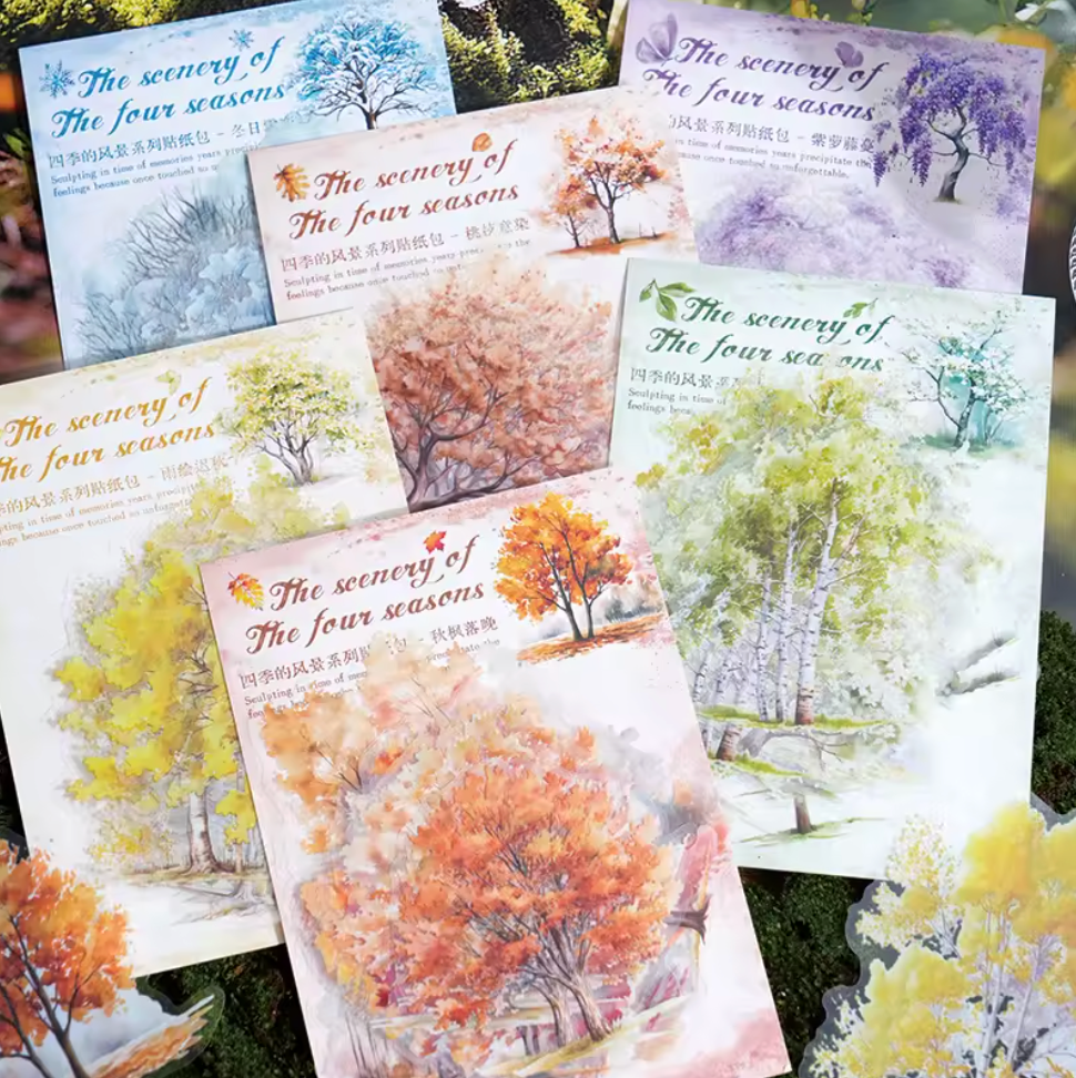20 Stickers Arboles de estaciones