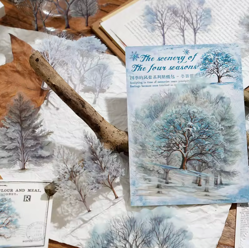 20 Stickers Arboles de estaciones