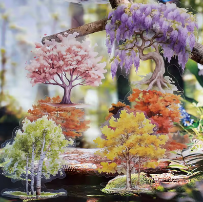 20 Stickers Arboles de estaciones
