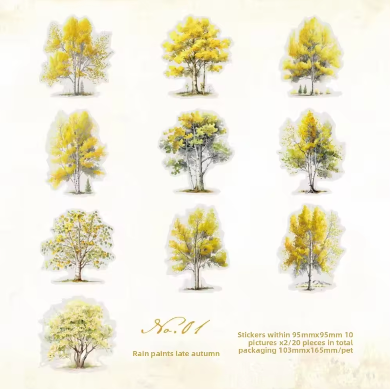 20 Stickers Arboles de estaciones