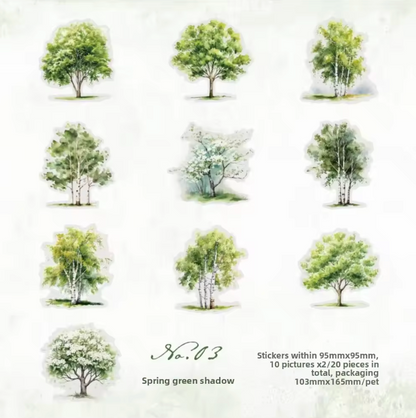 20 Stickers Arboles de estaciones